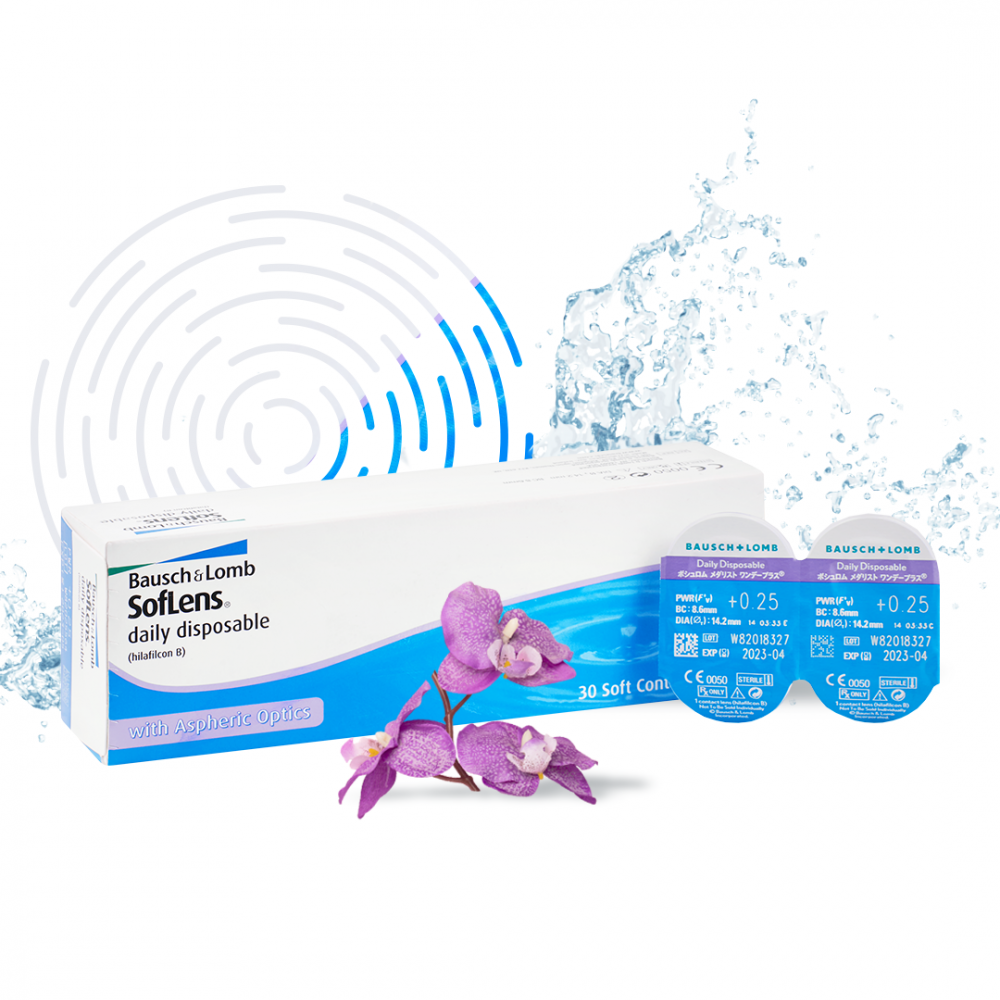 Однодневные контактные линзы SofLens Daily disposable (30 линз)