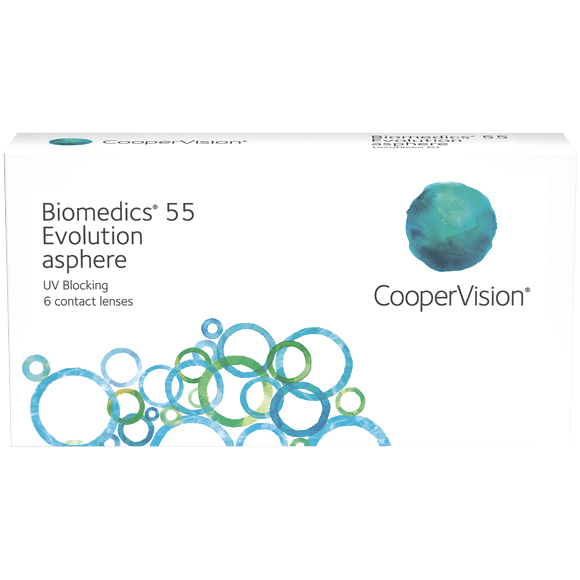 Ежемесячные контактные линзы Biomedics 55 Evolution (6 линз)